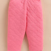Bumzee Off White & Coral Pink Embroidered Winter Set, Full Sleeves, Padded