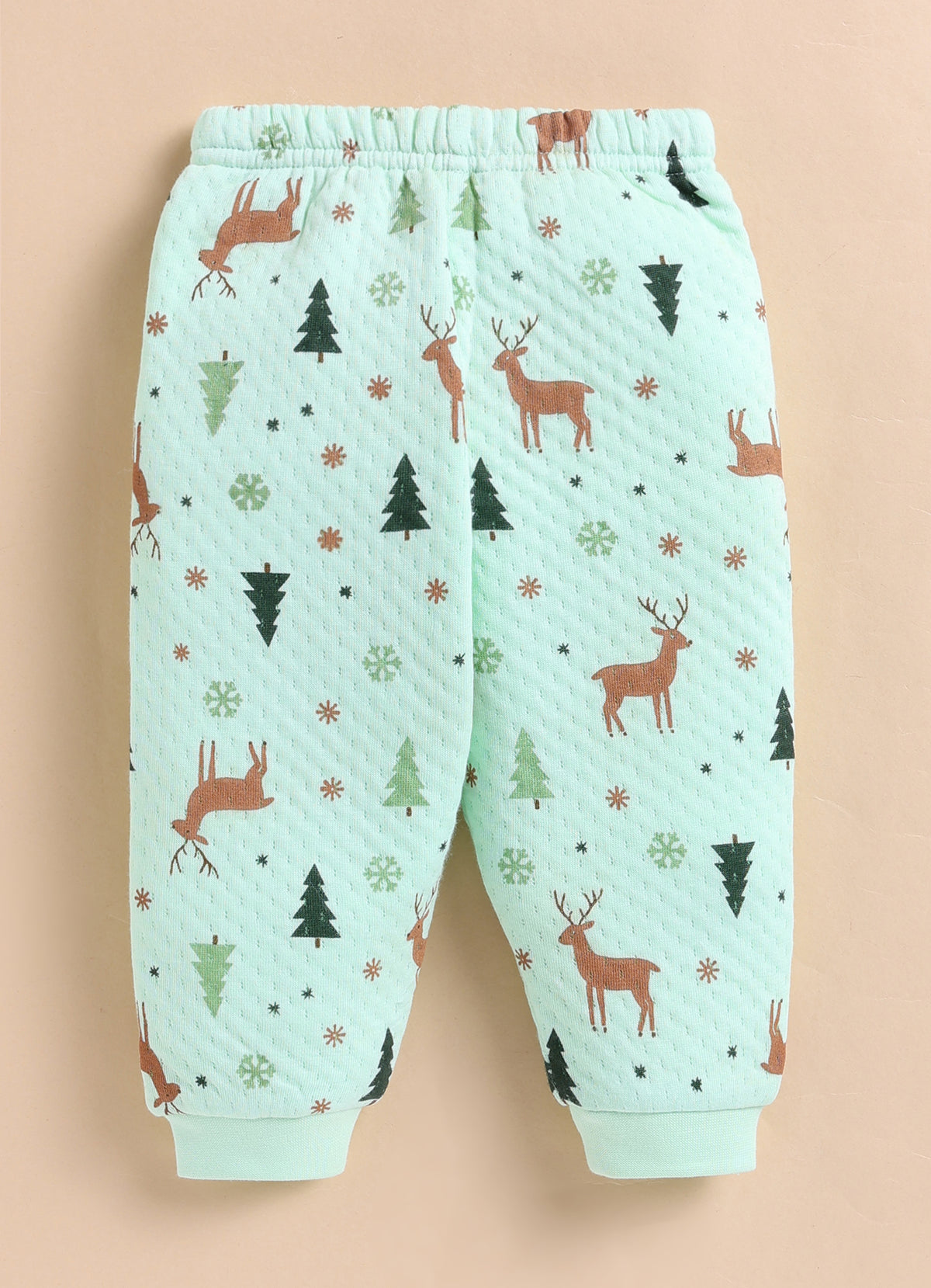 Bumzee Green Animal Print Winter Set, Full Sleeves, Padded (Style Peb11655)