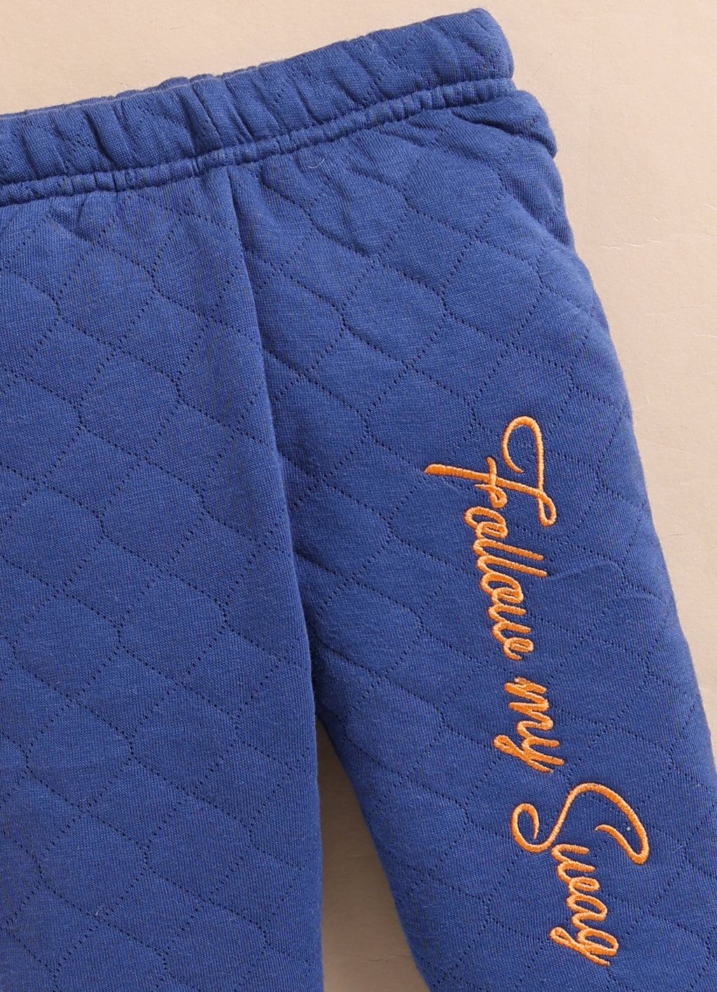 Bumzee White & Navy Animal Print Winter Set, Full Sleeves, Padded
