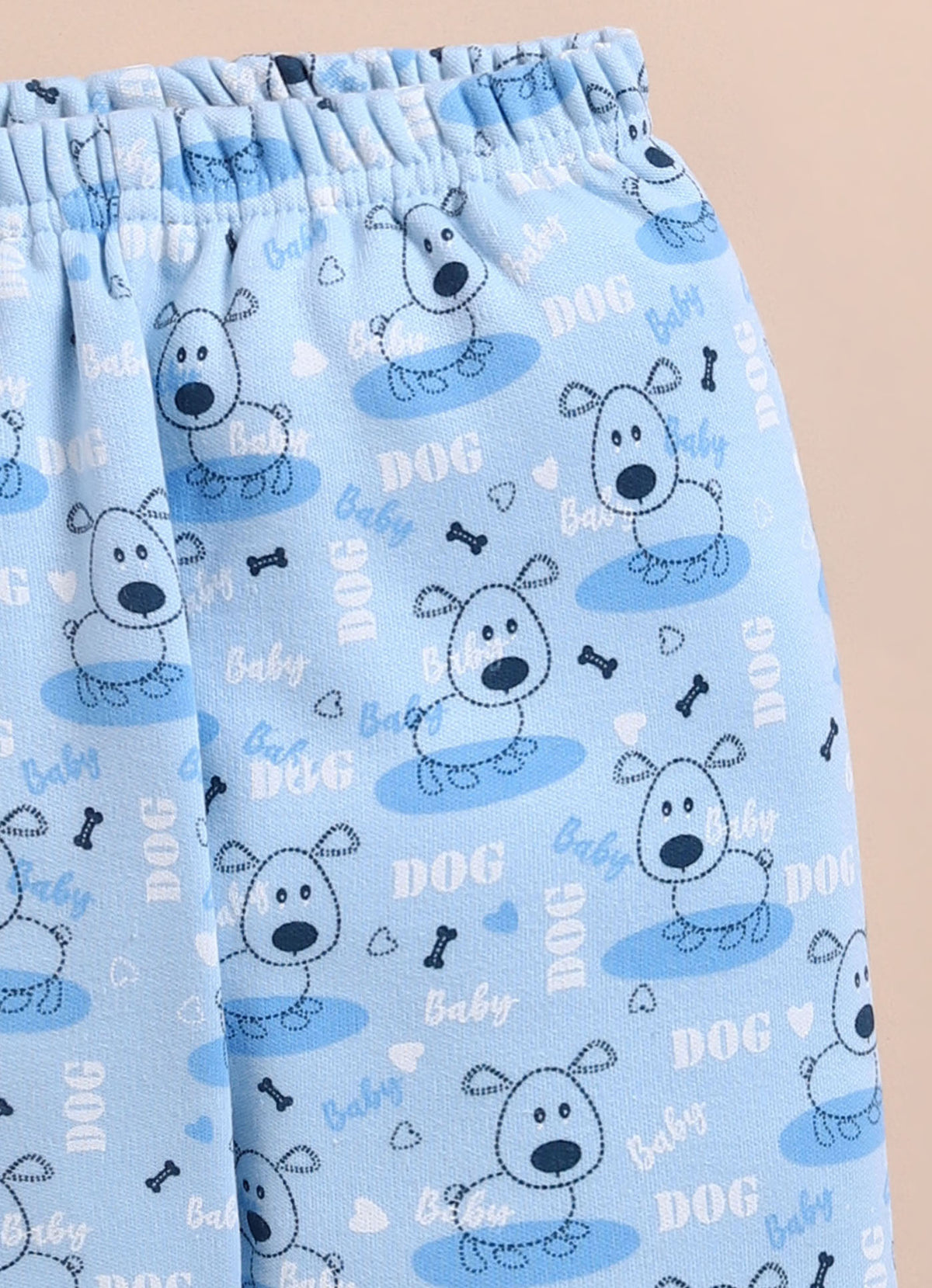 Bumzee Blue Animal Print Winter Set, Full Sleeves, Fleece (Style Peb11660)