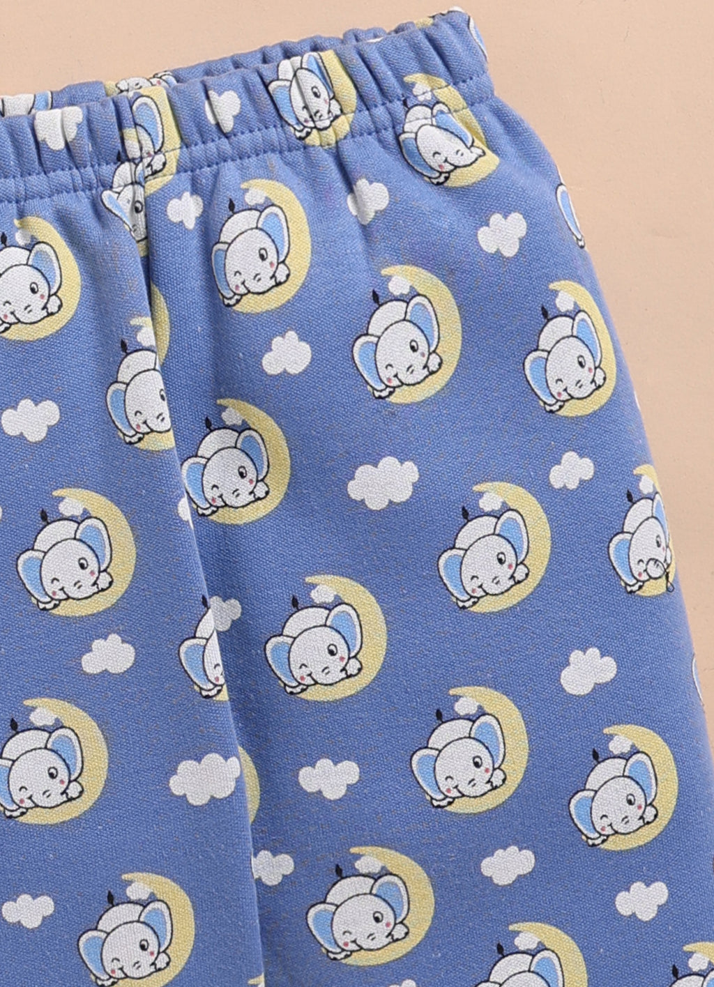 Bumzee Blue Animal Print Winter Set, Full Sleeves, Fleece (Style Peb11661)