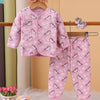 Bumzee Pink Animal Print Winter Set, Full Sleeves, Fleece