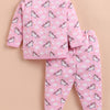 Bumzee Pink Animal Print Winter Set, Full Sleeves, Fleece