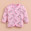Bumzee Pink Animal Print Winter Set, Full Sleeves, Fleece