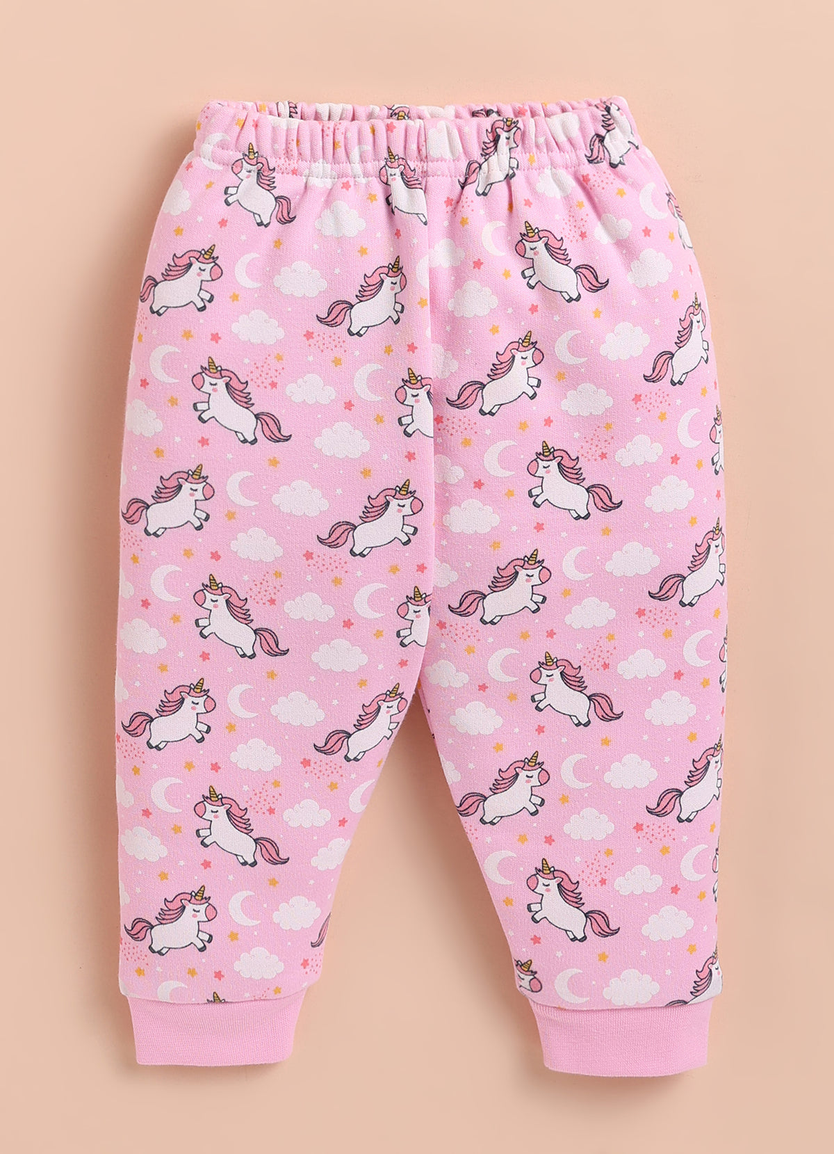 Bumzee Pink Animal Print Winter Set, Full Sleeves, Fleece