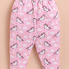 Bumzee Pink Animal Print Winter Set, Full Sleeves, Fleece