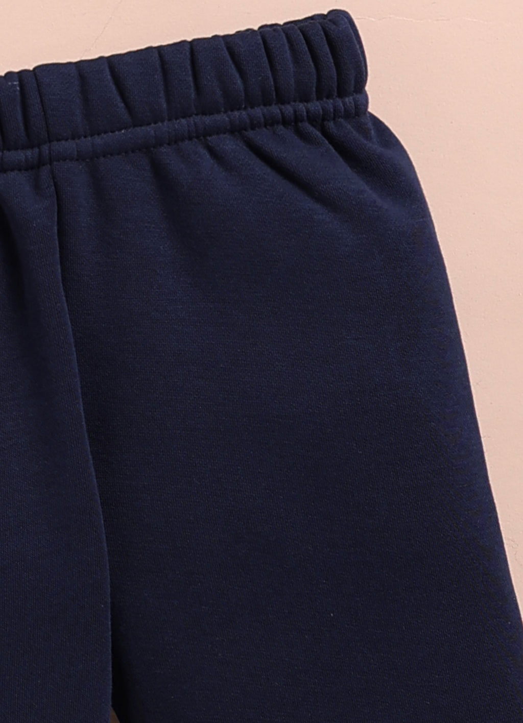 Bumzee Navy Embroidered Sweatshirt & Jogger Set, Full Sleeves