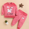 Bumzee Coral Pink Embroidered Winter Set, Full Sleeves, Velvet