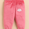 Bumzee Coral Pink Embroidered Winter Set, Full Sleeves, Velvet