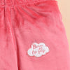 Bumzee Coral Pink Embroidered Winter Set, Full Sleeves, Velvet