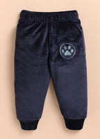 Bumzee Teal Green & Navy Embroidered Winter Set, Full Sleeves, Velvet