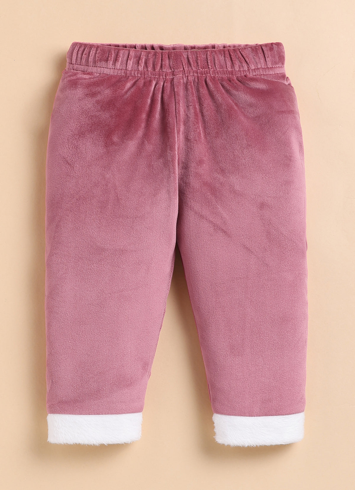 Bumzee Rose Pink Embroidered Winter Set, Full Sleeves, Velvet