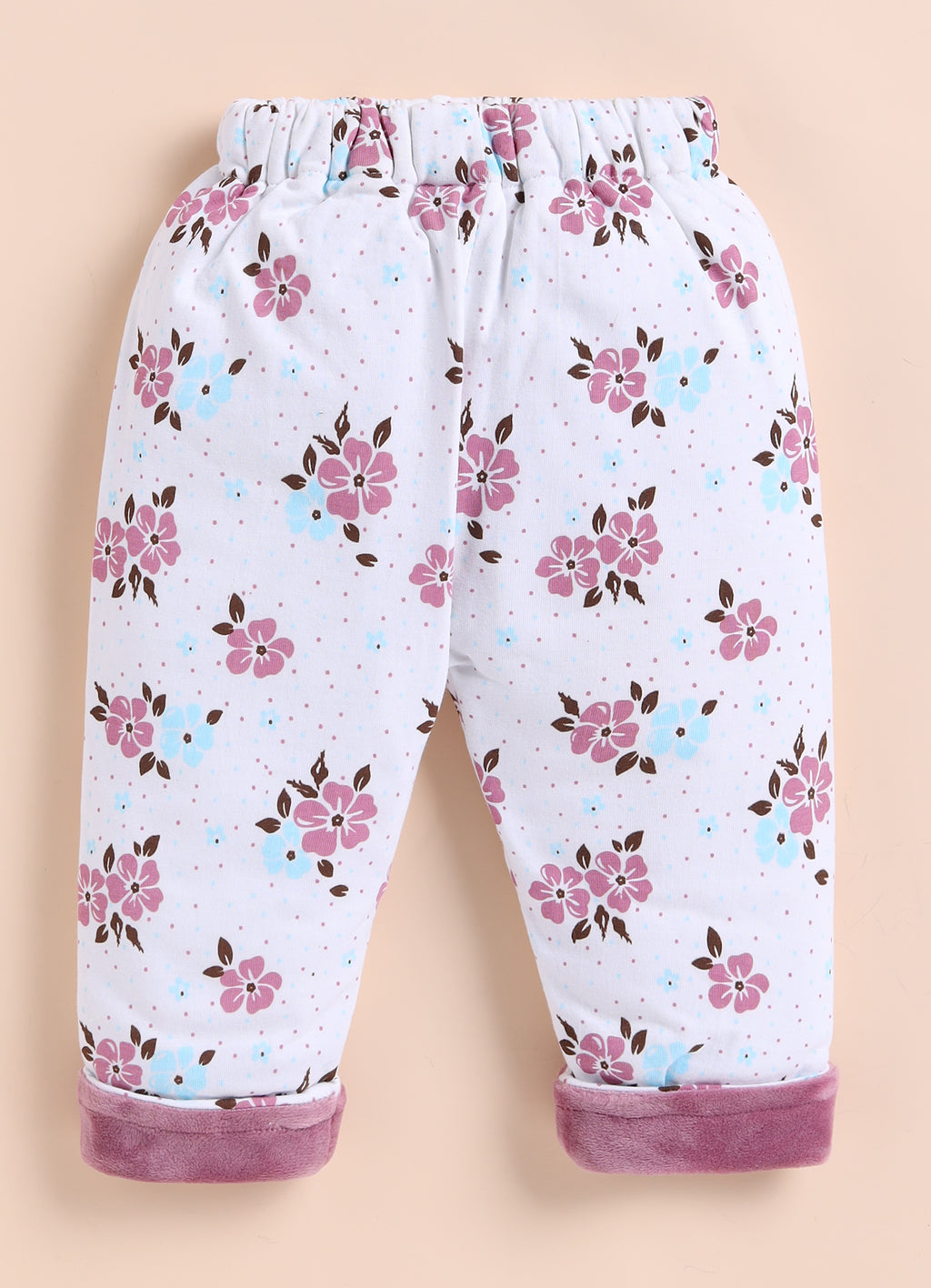 Bumzee Mauve & White Embroidered Winter Set, Full Sleeves, Velvet