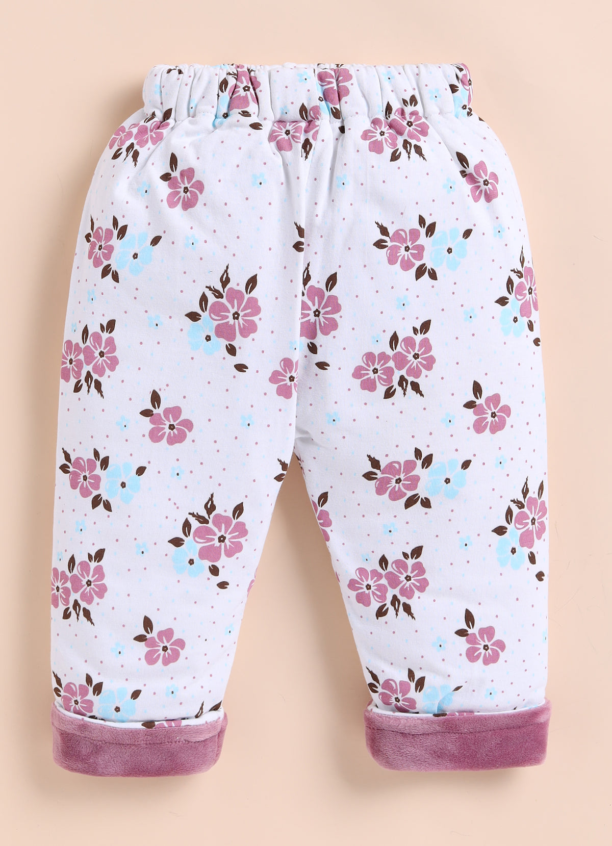 Bumzee Mauve & White Embroidered Winter Set, Full Sleeves, Velvet