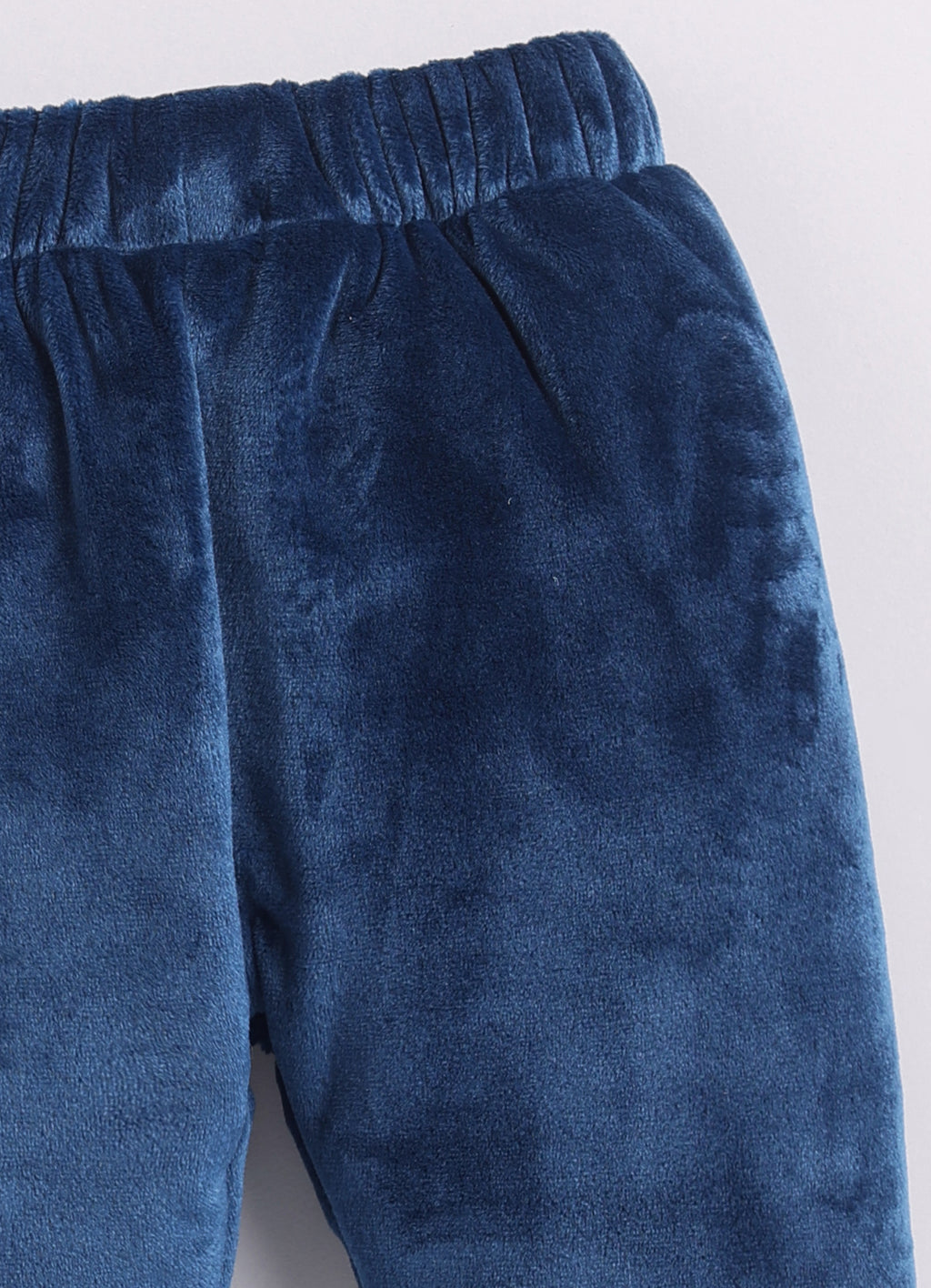 Blue Velvet Hooded Winter Set, Full Sleeves