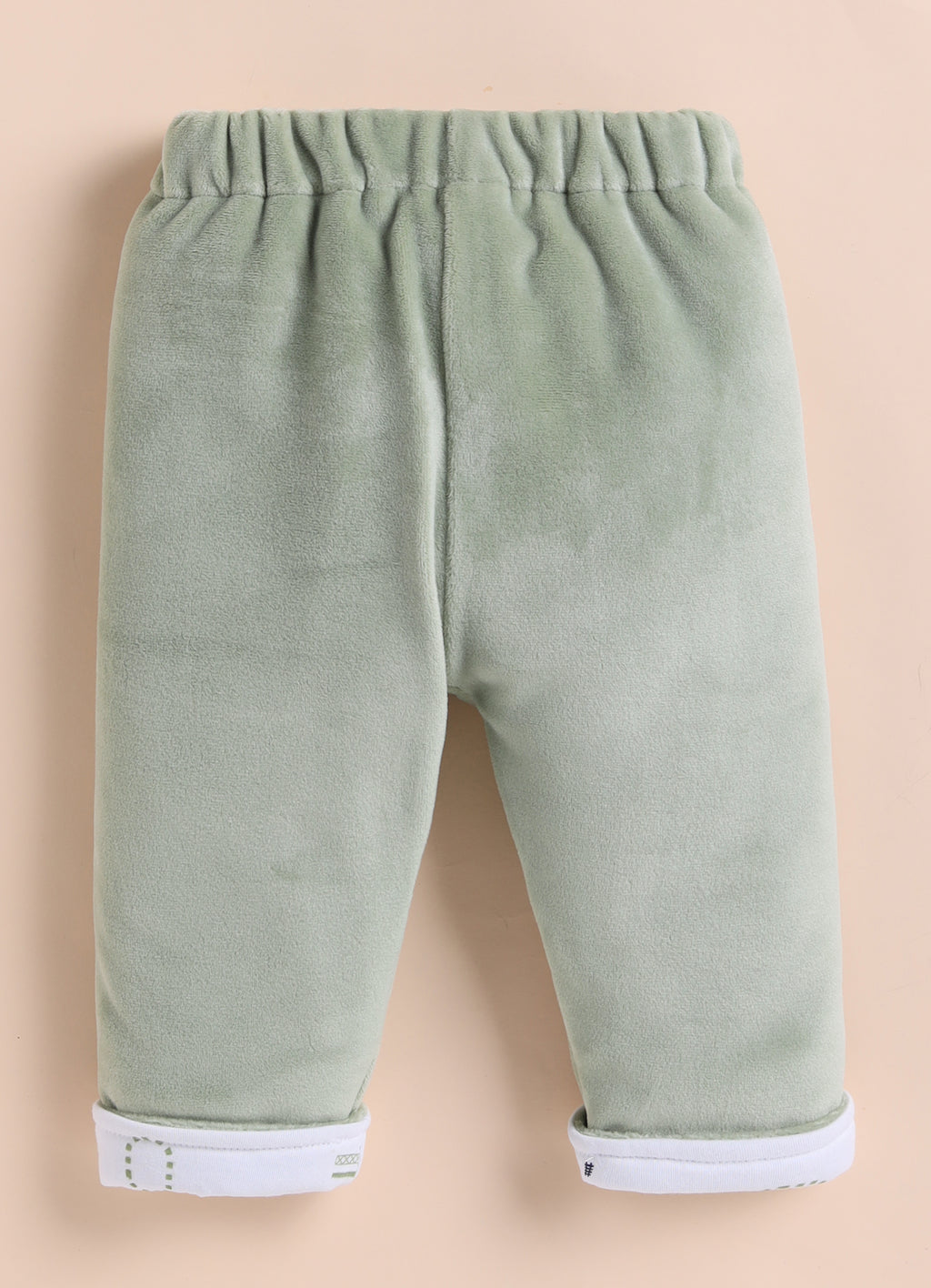 Bumzee Green Embroidered Winter Set, Full Sleeves, Velvet, Hooded (Style Peb11698)