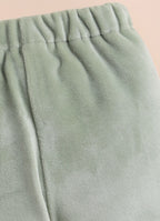 Bumzee Green Embroidered Winter Set, Full Sleeves, Velvet, Hooded (Style Peb11698)