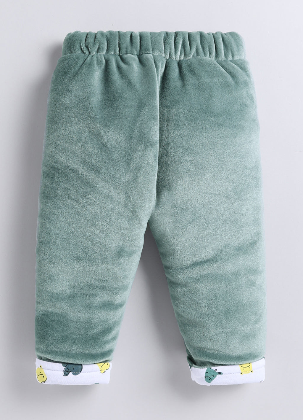 Bumzee Green Embroidered Winter Set, Full Sleeves, Velvet, Hooded (Style Peb11699)