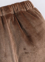 Bumzee Brown Embroidered Winter Set, Full Sleeves, Velvet