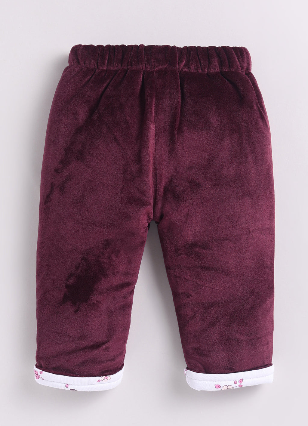 Bumzee Wine Embroidered Winter Set, Full Sleeves, Velvet