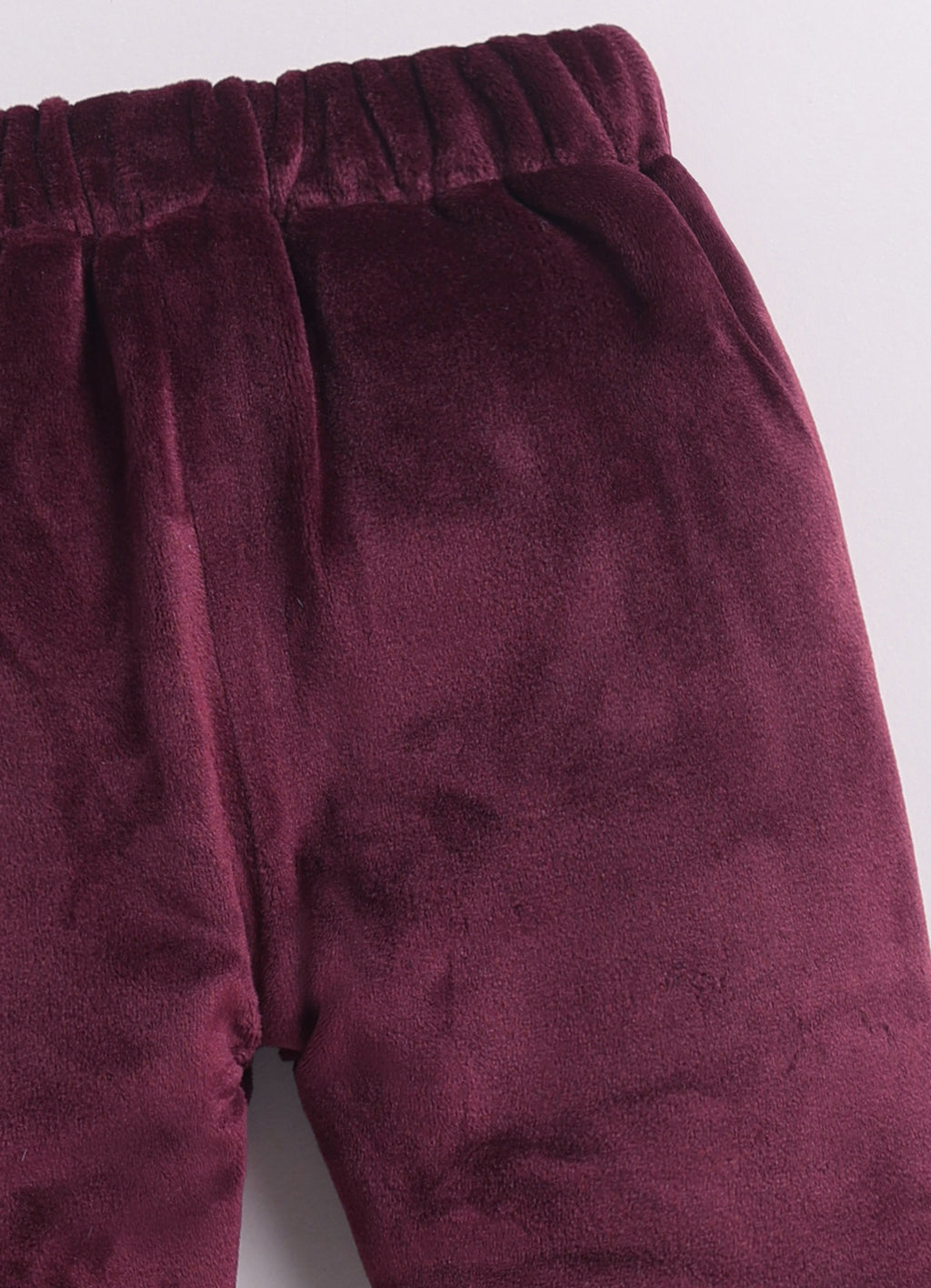 Bumzee Wine Embroidered Winter Set, Full Sleeves, Velvet