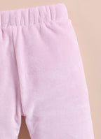 Bumzee Baby Pink Embroidered Winter Set, Full Sleeves, Velvet