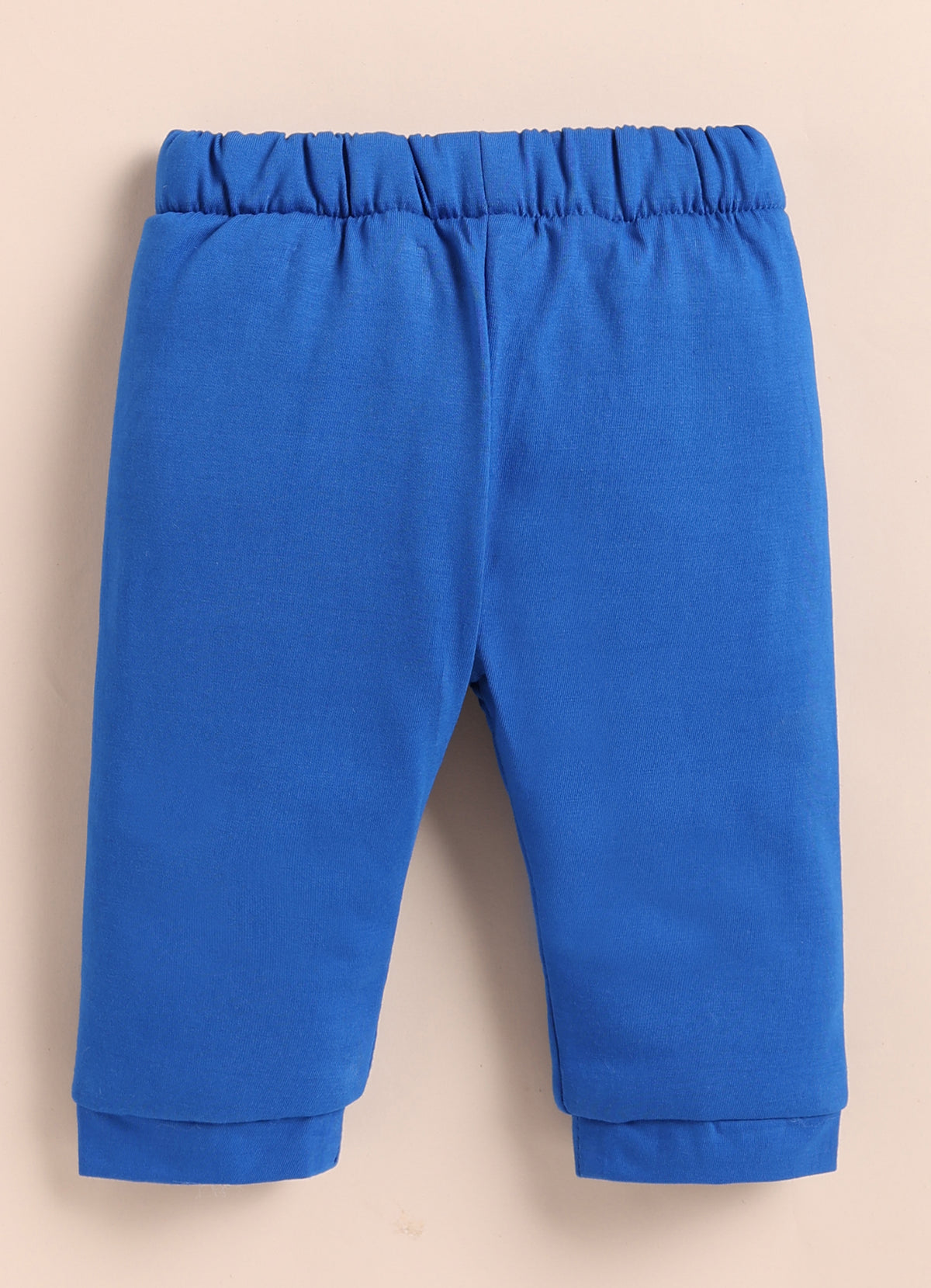 Bumzee White & Royal Blue Animal Print Winter Set, Full Sleeves, Cotton Padded