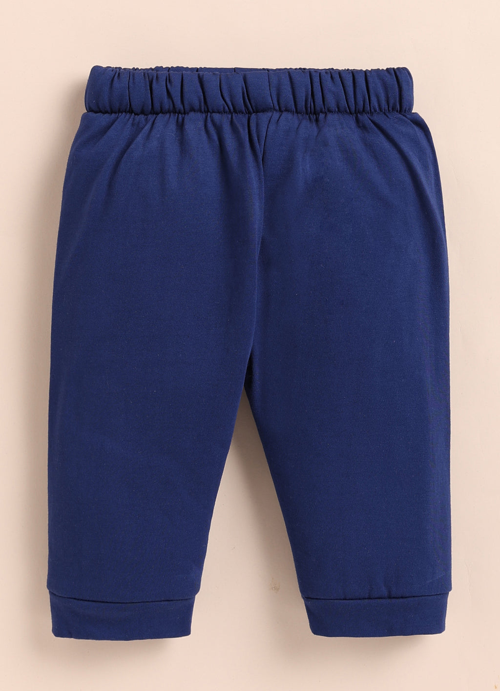 Bumzee White & Navy Animal Print Winter Set, Full Sleeves, Cotton Padded