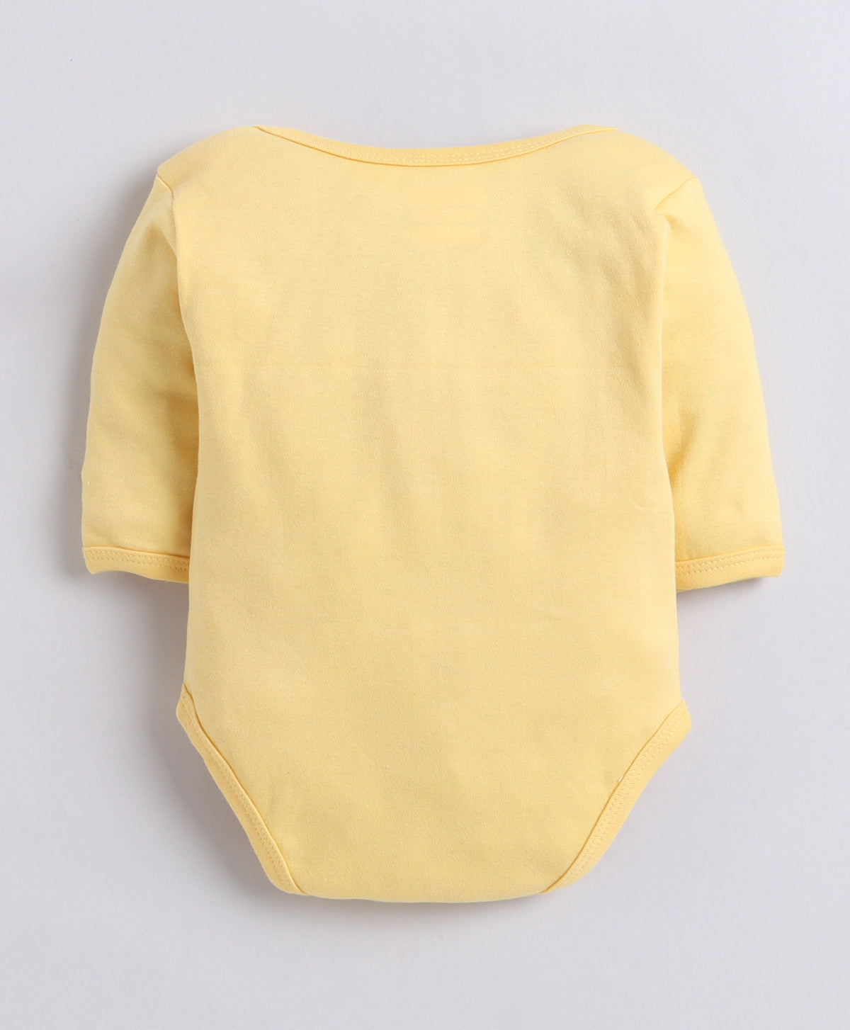 Bumzee Yellow & White Animal Print Bodysuit, Pack of 3, Full Sleeves, 100% Cotton (Style Peb11723)