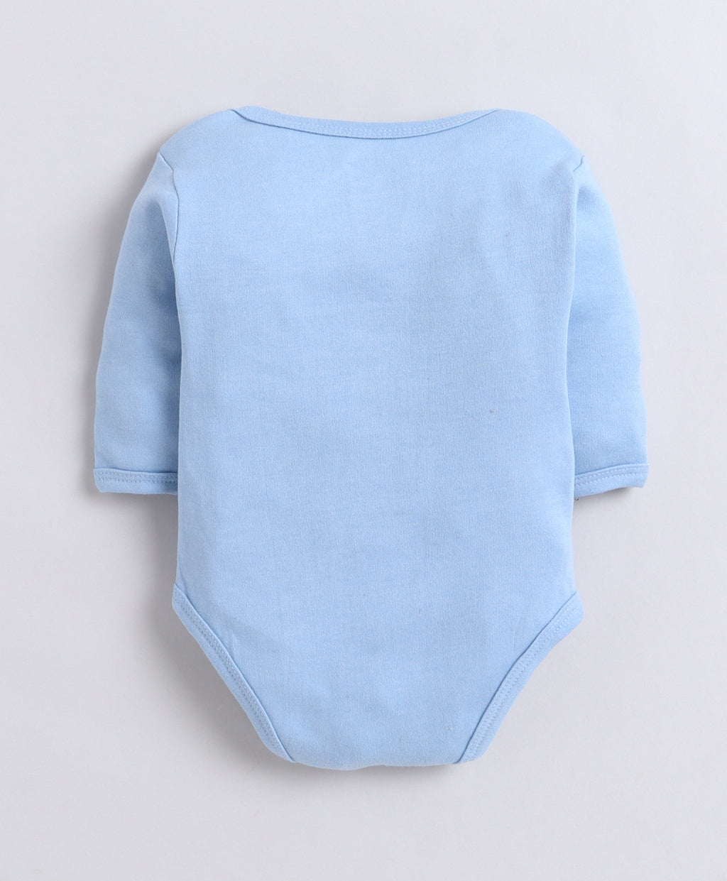Bumzee Sky Blue & White Graphic Print Bodysuit, Pack of 3, Full Sleeves, Onesie (Style Peb11724)