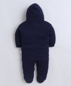 Bumzee Navy & White Graphic Print Sleepsuit, Pack of 2, Full Sleeves, 100% Cotton (Style Peb11728)