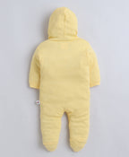 Bumzee Yellow & White Graphic Print Sleepsuit, Pack of 2, Full Sleeves