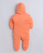 Bumzee Orange & White Graphic Print Sleepsuit, Pack of 2, Full Sleeves