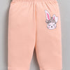 Bumzee Peach Animal Print Bodysuit & Jogger Set, Full Sleeves, 100% Cotton
