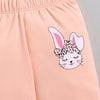 Bumzee Peach Animal Print Bodysuit & Jogger Set, Full Sleeves, 100% Cotton