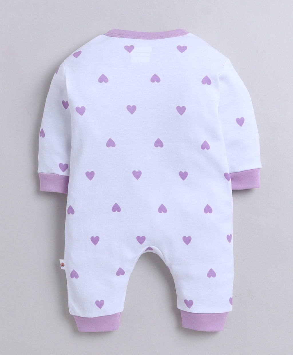 Bumzee White Animal Print Sleepsuit, Full Sleeves, 100% Cotton