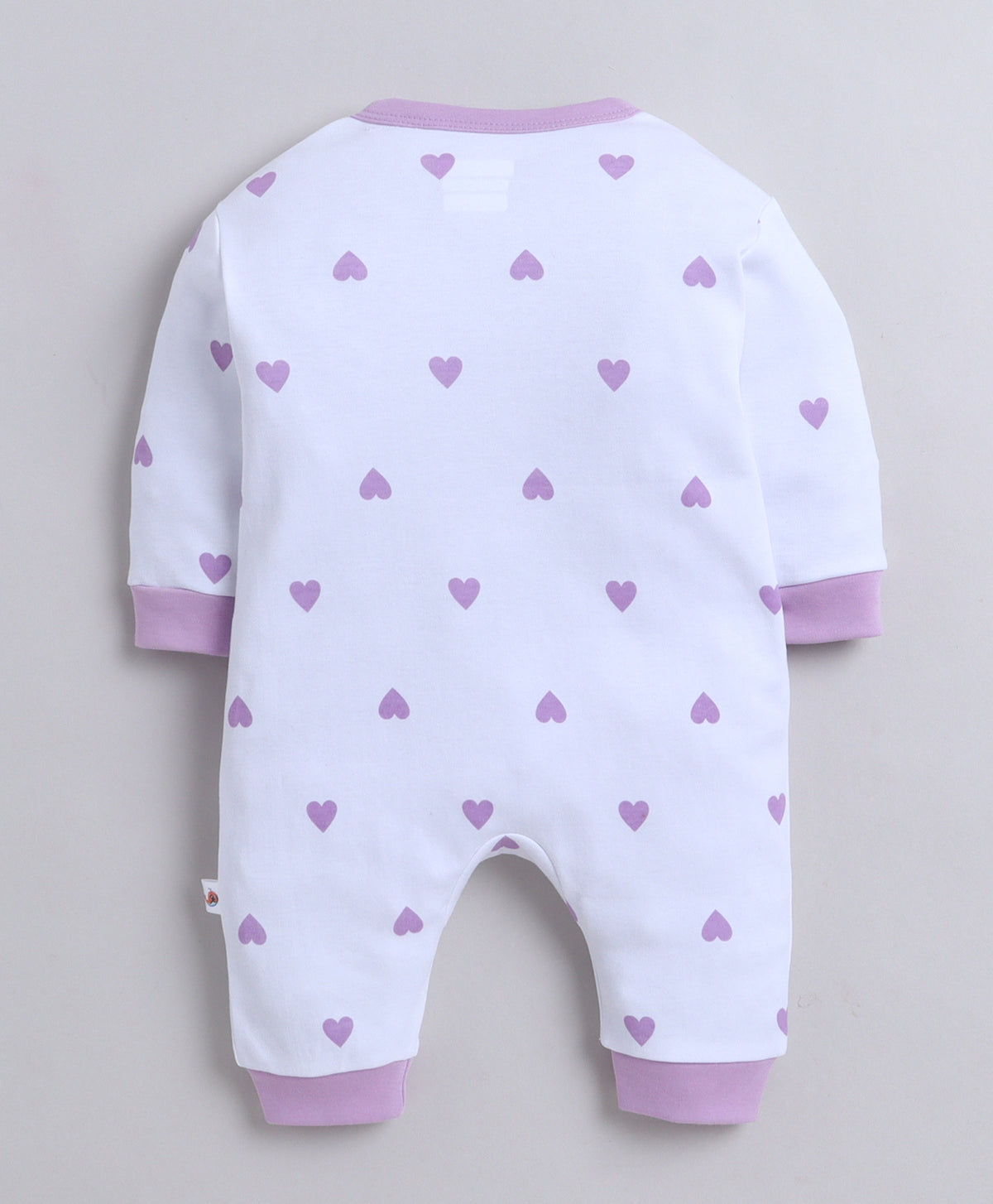 Bumzee White Animal Print Sleepsuit, Full Sleeves, 100% Cotton