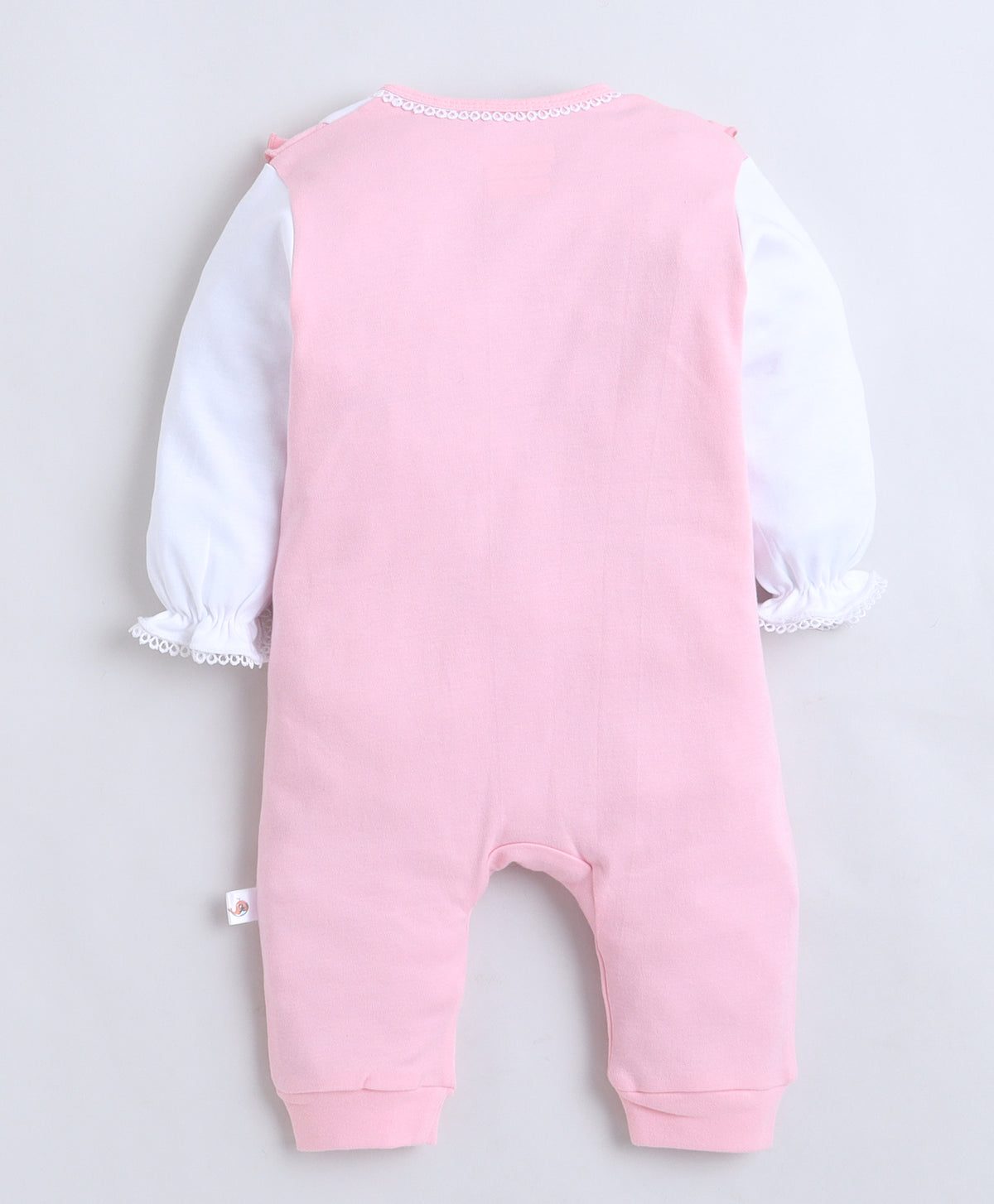 Bumzee Pink Sleepsuit, Full Sleeves, 100% Cotton