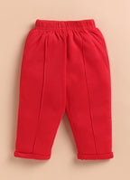 Bumzee White & Red Formal Set, Full Sleeves, 100% Cotton