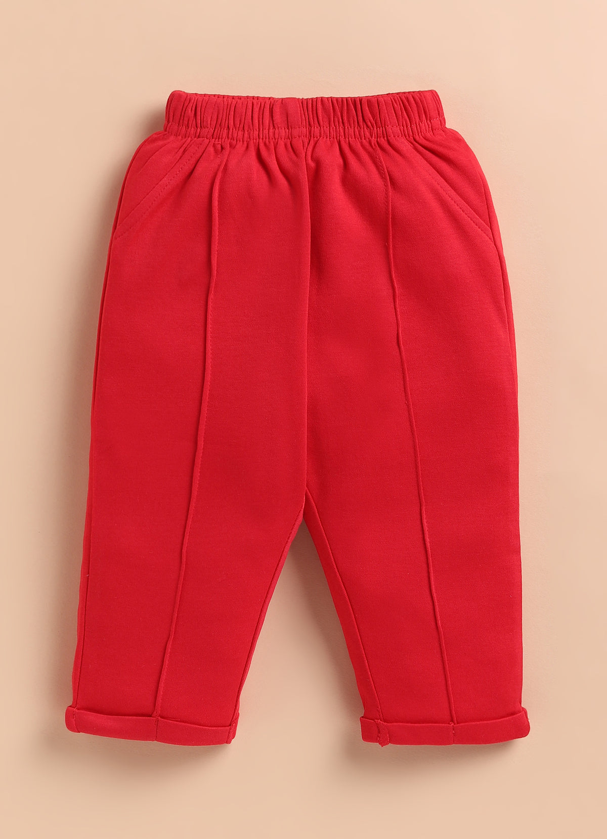 Bumzee White & Red Formal Set, Full Sleeves, 100% Cotton