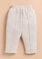 Bumzee Blue & Beige Formal Set, Full Sleeves, 100% Cotton