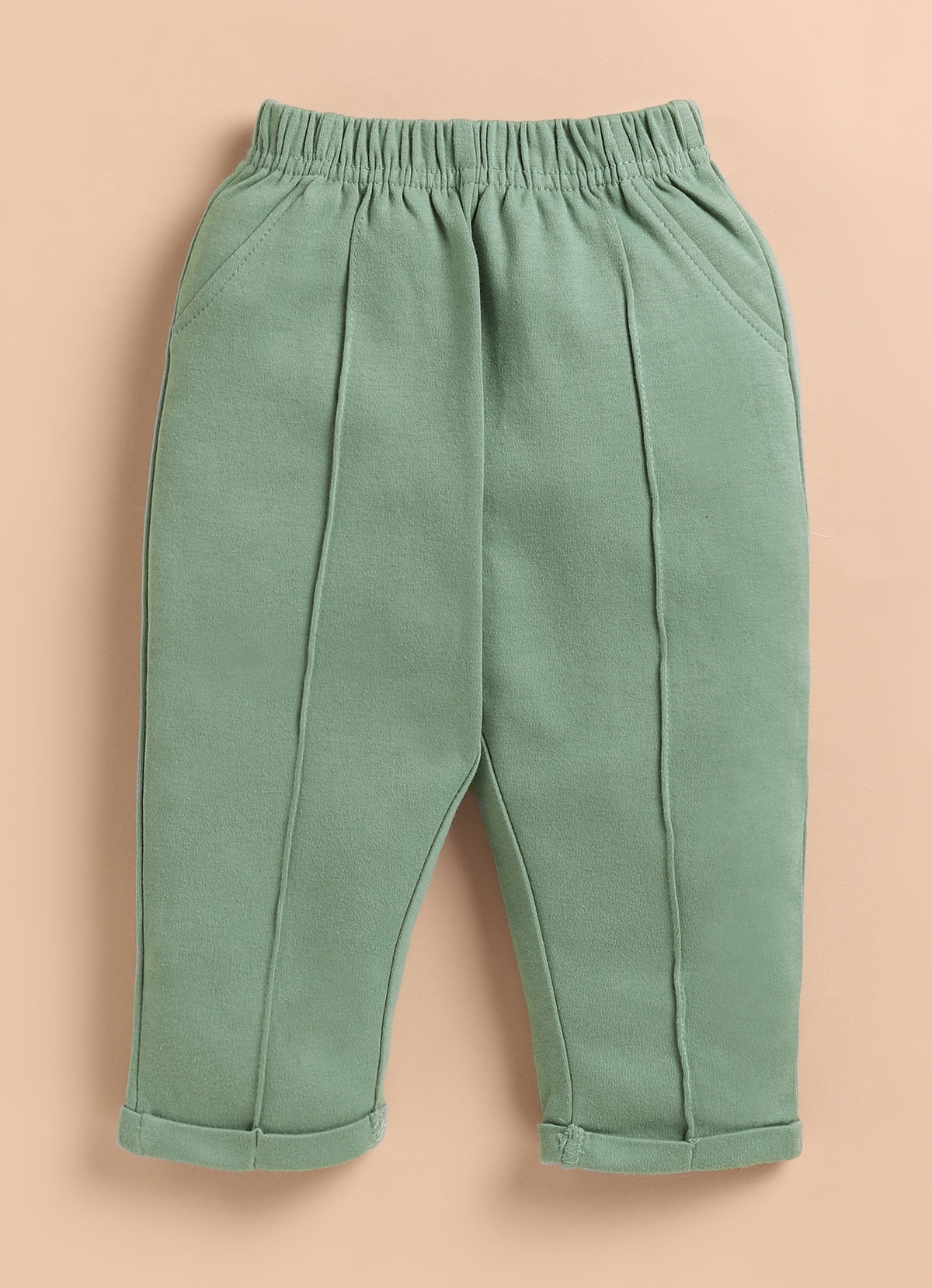 Bumzee White & Green Formal Set, Full Sleeves, 100% Cotton, with Waistcoat (Style Peb11740)
