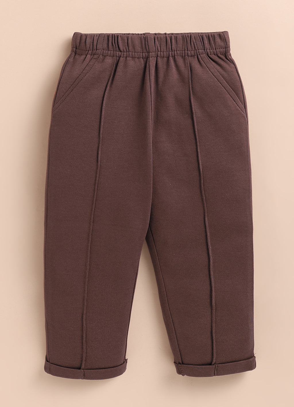 Bumzee White & Brown Formal Set, Full Sleeves, 100% Cotton