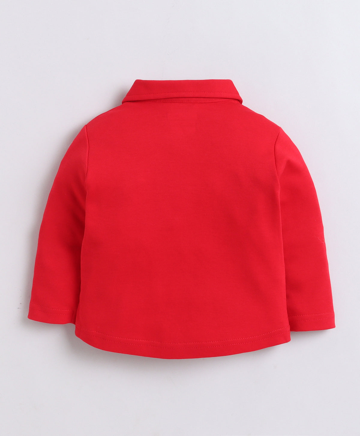 Bumzee Red & Navy Formal Set, Full Sleeves, 100% Cotton