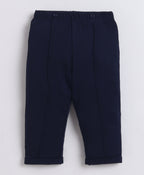 Bumzee Red & Navy Formal Set, Full Sleeves, 100% Cotton