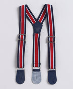 Bumzee Red & Navy Formal Set, Full Sleeves, 100% Cotton