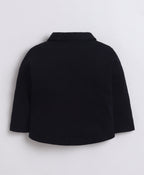 Bumzee Black & Beige Formal Set, Full Sleeves, 100% Cotton, with Suspender