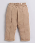 Bumzee Black & Beige Formal Set, Full Sleeves, 100% Cotton, with Suspender