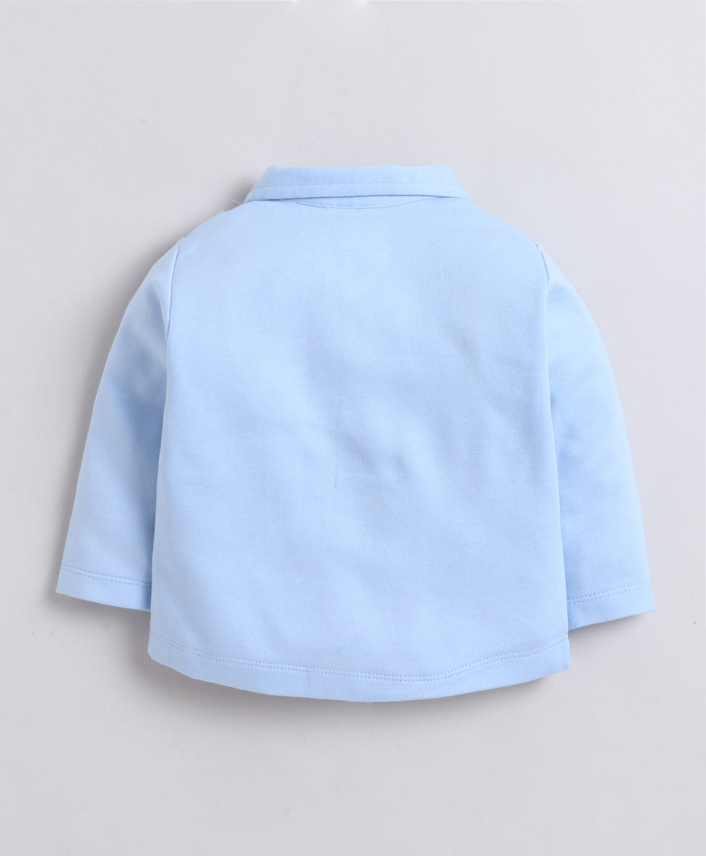 Bumzee Sky Blue & Navy Formal Set, Full Sleeves, 100% Cotton