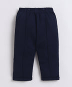 Bumzee Sky Blue & Navy Formal Set, Full Sleeves, 100% Cotton